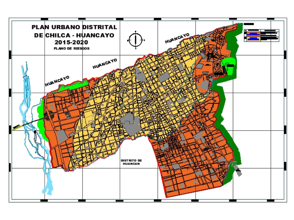Carte du risque Chilca, Pérou.