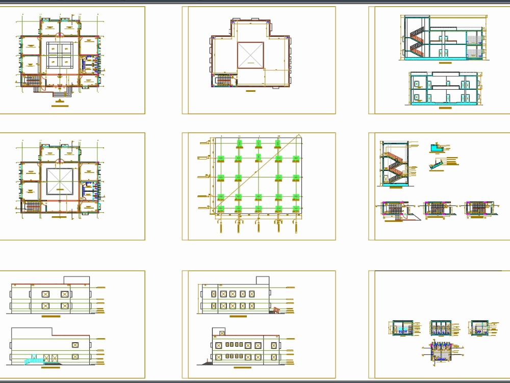 Commercial Building Plan With Working Drawing AutoCAD File - Cadbull