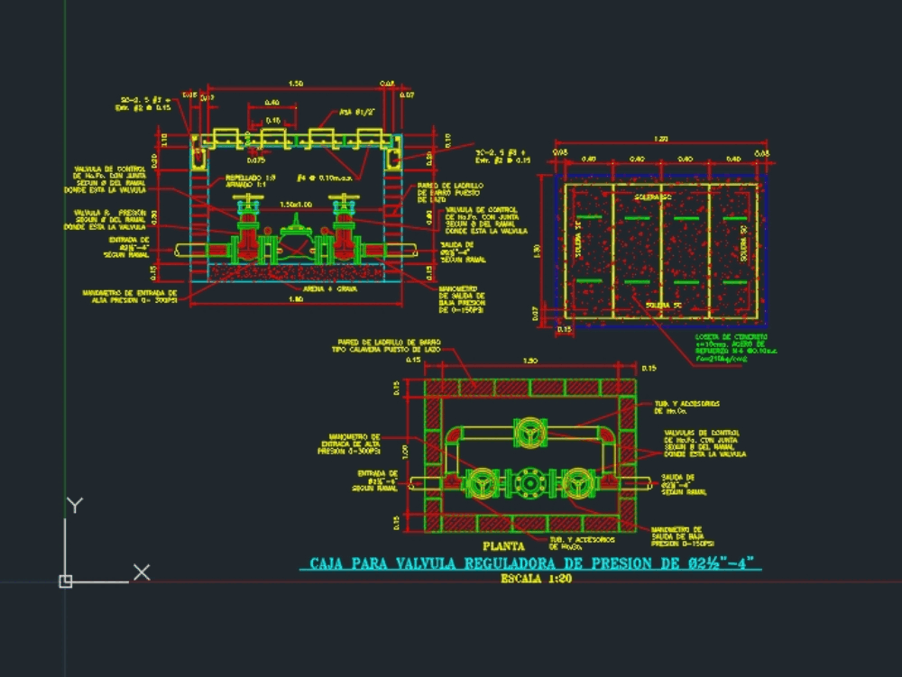 Caja para valvula reguladora de presion de 02 a 04 ... plumbing schematics 