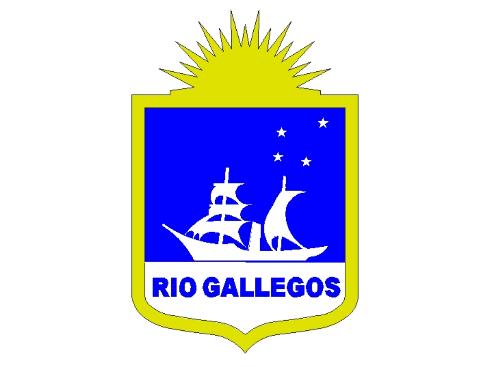 Wappen von Rio Gallegos, Argentinien