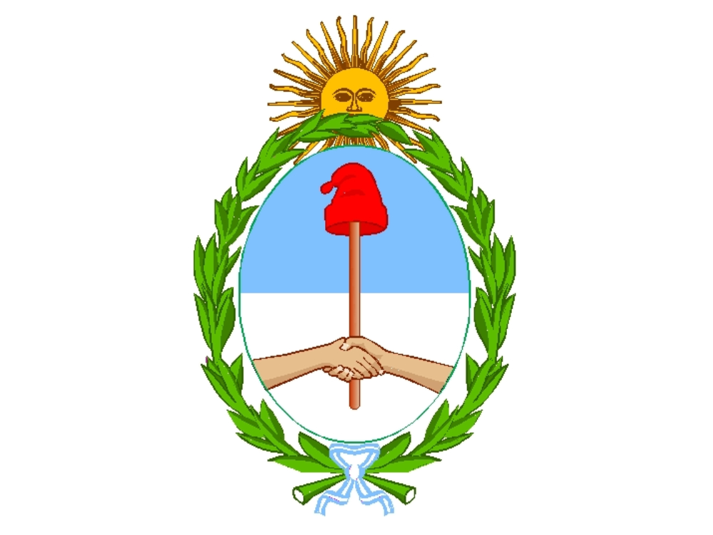 Schild der Republik Argentinien