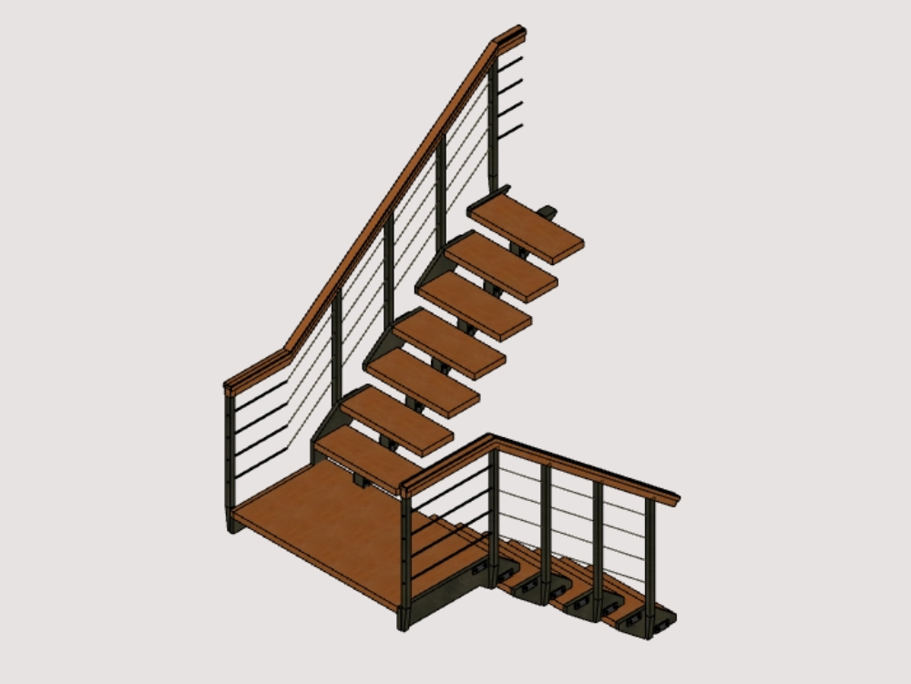Escadaria em forma de U