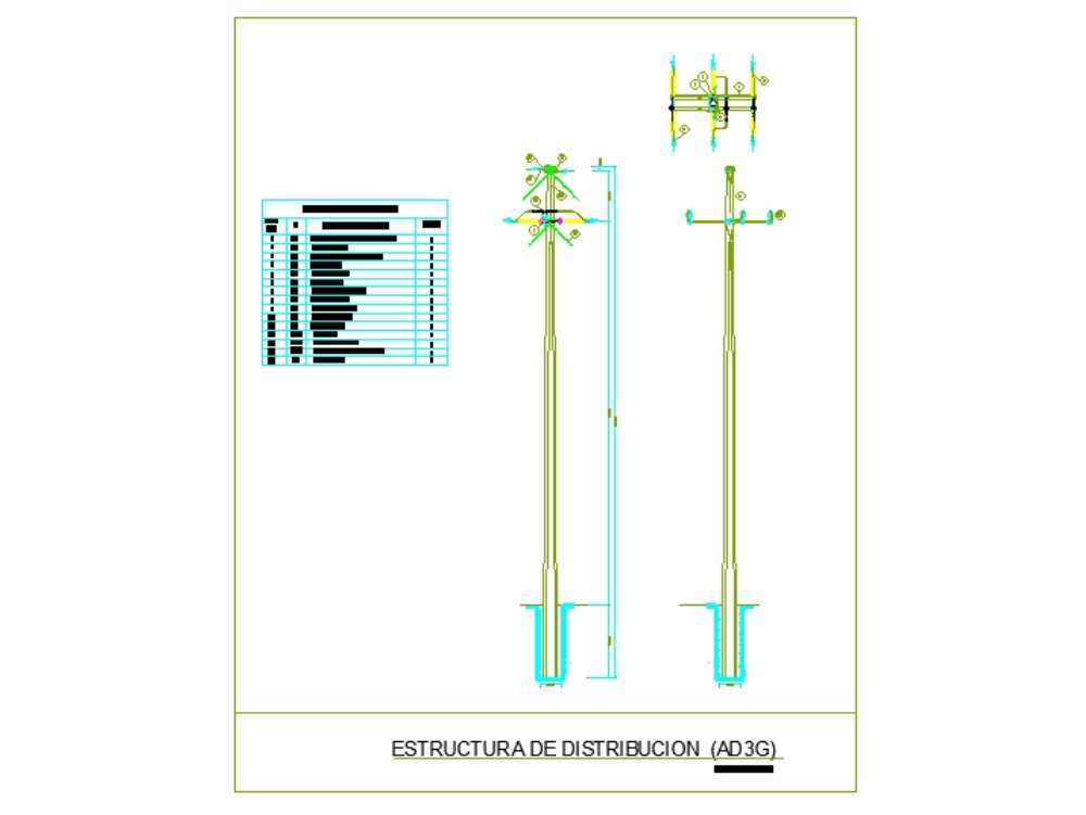 Electrical distribution structure.