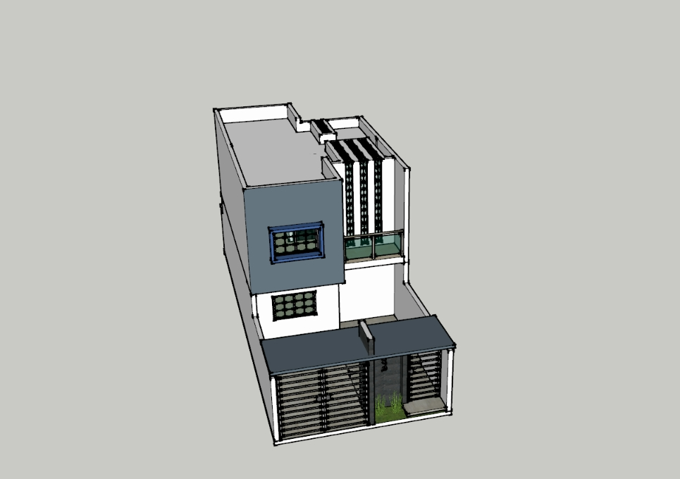 Casa habitacion proyecto vega 6x15 en SKP | CAD ( MB) | Bibliocad