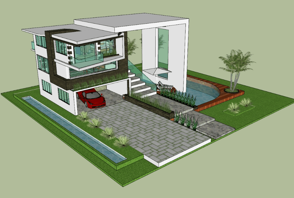 Home in SKP | CAD download (17.36 MB) | Bibliocad