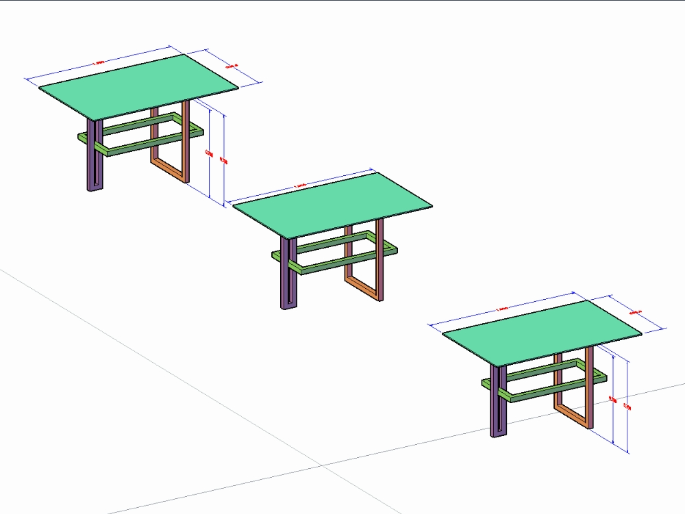 table moderne 3d