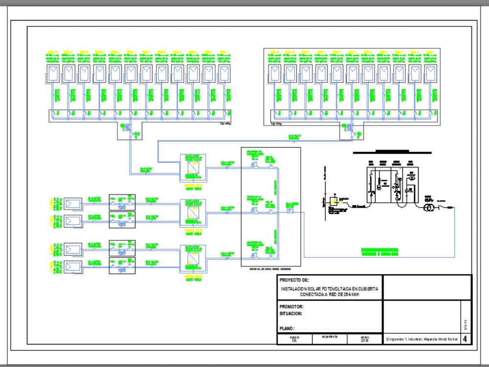 Pv line diagram deck in AutoCAD | Download CAD free (1.54 MB) | Bibliocad