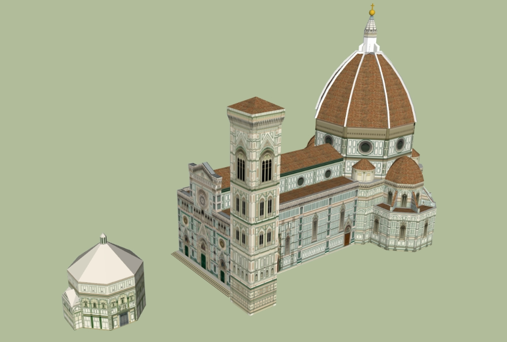 La cathédrale de Florence; modèle 3D