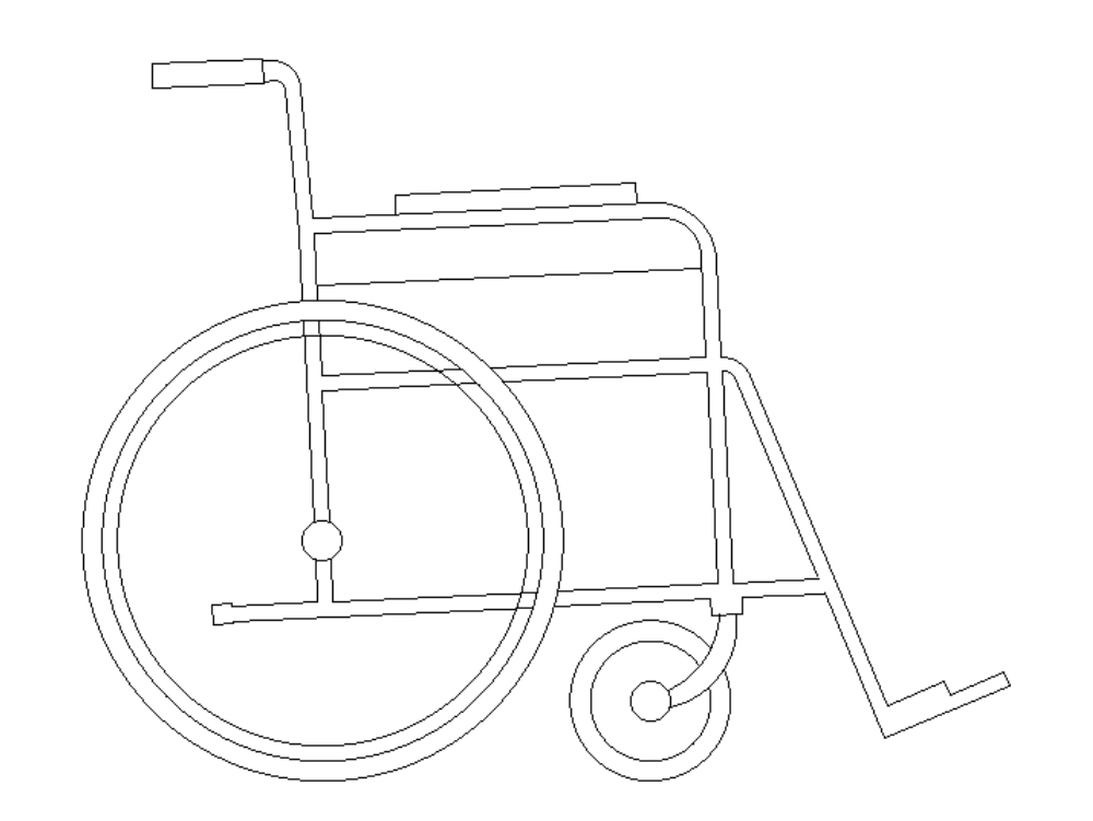 Cadeira de rodas.