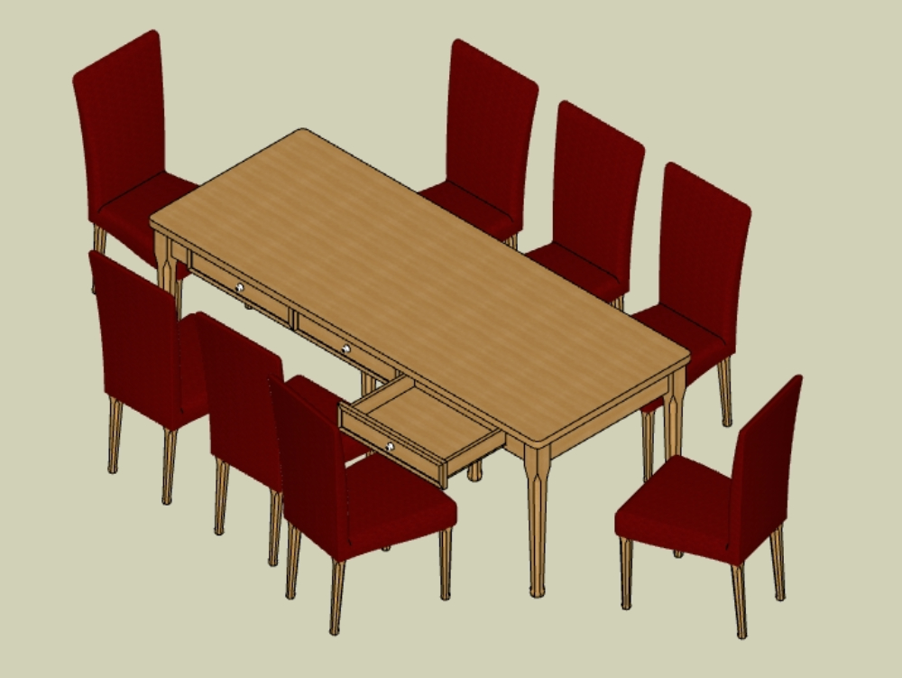 Mesa de jantar 3d
