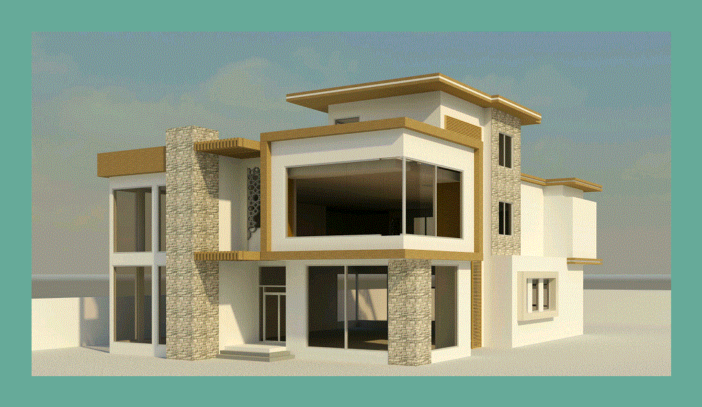 3D moderne Villa