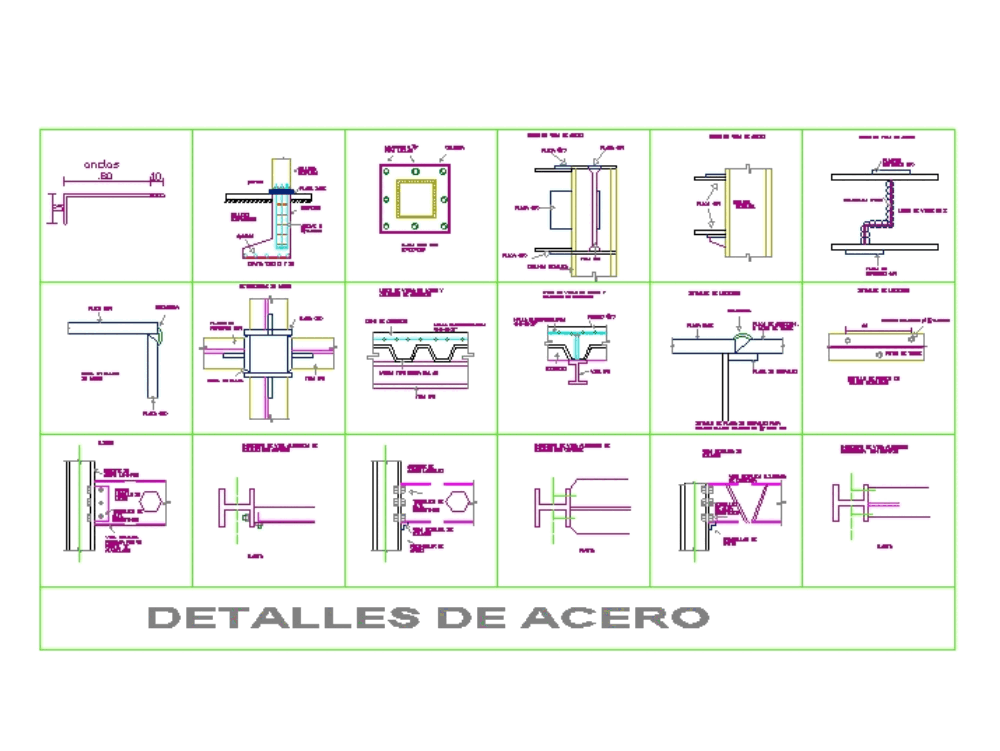 Detalles De Acero En Autocad Descargar Cad Kb Bibliocad