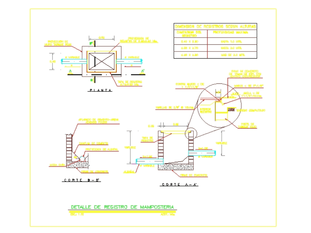 Detalle De Registro Sanitario En Autocad Cad Mb Bibliocad My Xxx Hot Girl 5507