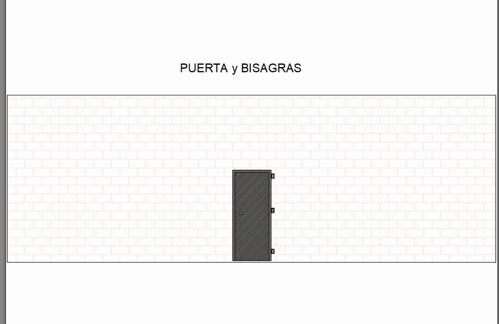 Puerta con bisagras