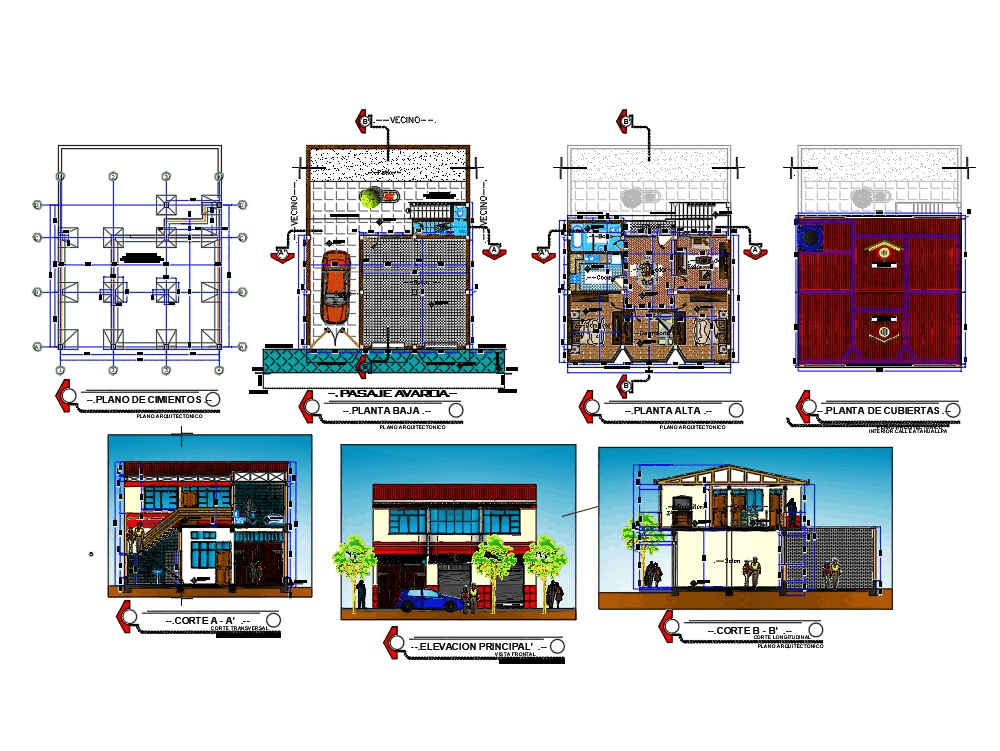 Única Casa De Família Em Autocad Baixar Cad 1 43 Mb Bibliocad