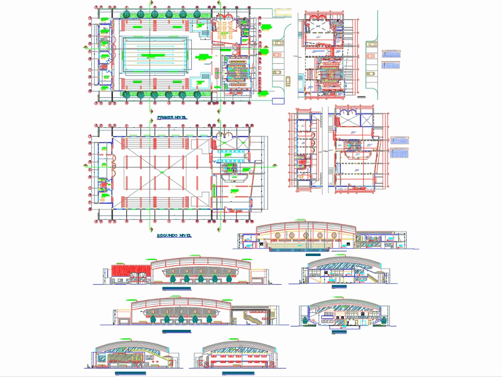 Semi Olympic Swimming Pool Deck In Autocad Cad 1 34 Mb Bibliocad