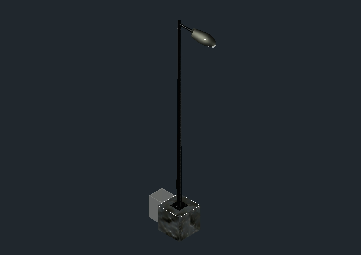 Poste con lampara 3D
