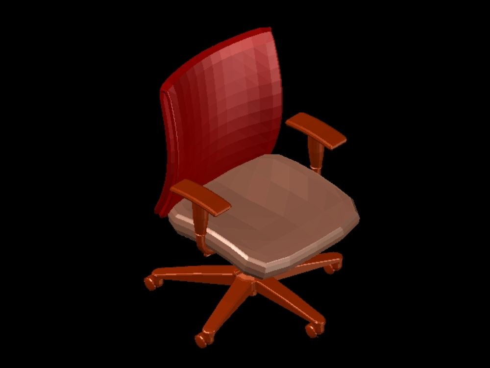Office chair in 3d.