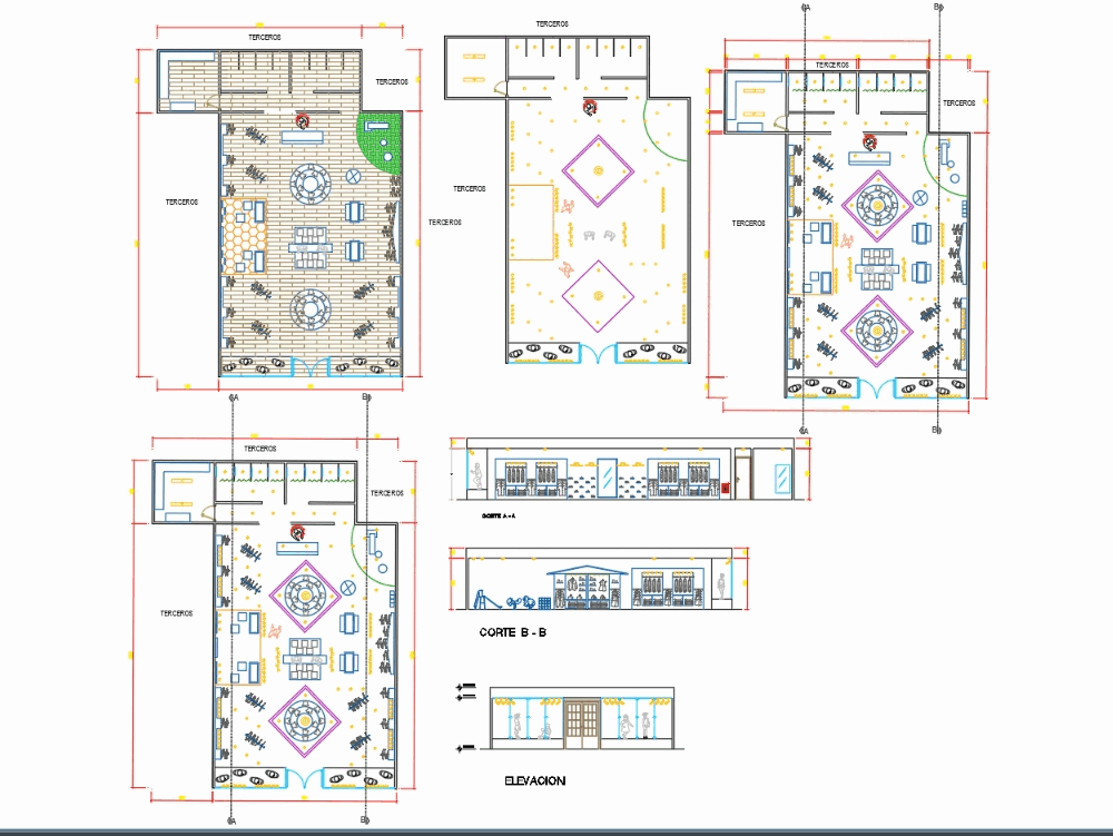 Plano tienda comercial en AutoCAD | Descargar CAD ( MB) | Bibliocad