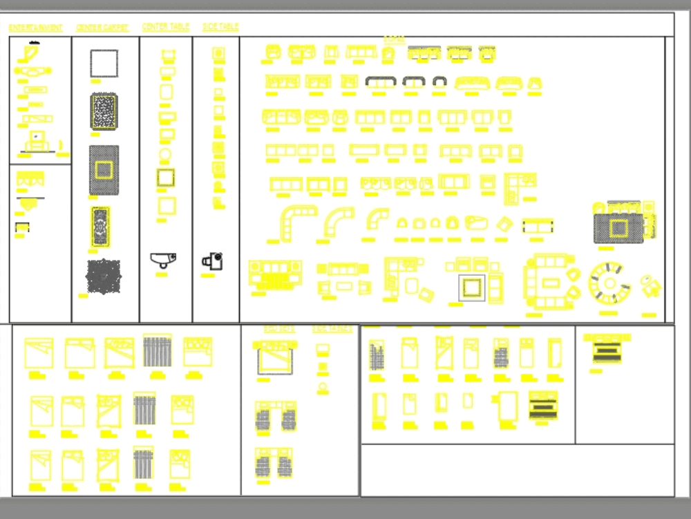 Bedroom and sitting furniture in AutoCAD CAD 4 71 MB 