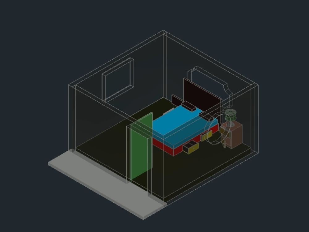 3D-Hauptschlafzimmer