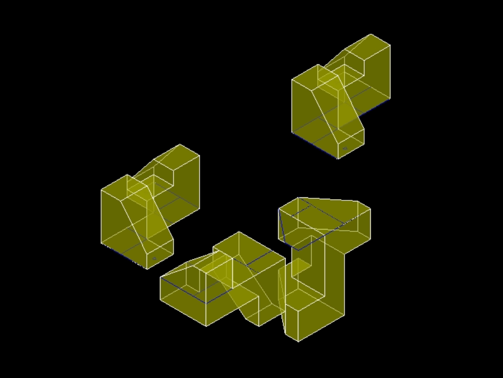 Geometric shapes in 3d.