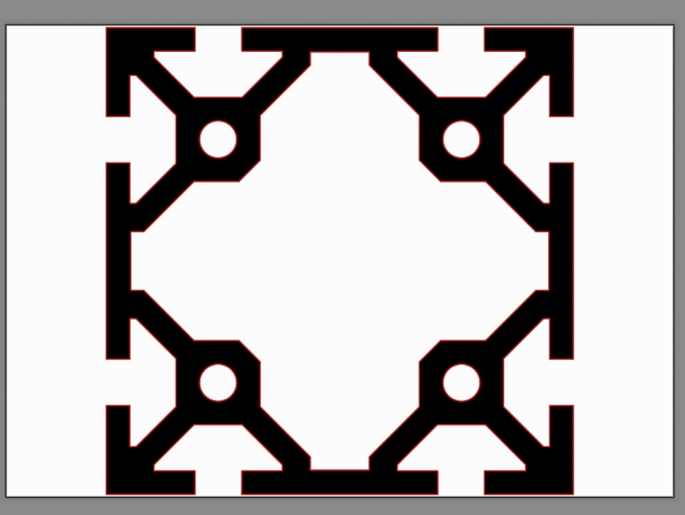 Perfil de aluminio extruido