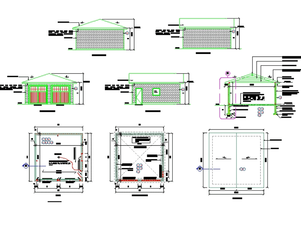 Detached garage in AutoCAD CAD download (152.05 KB 