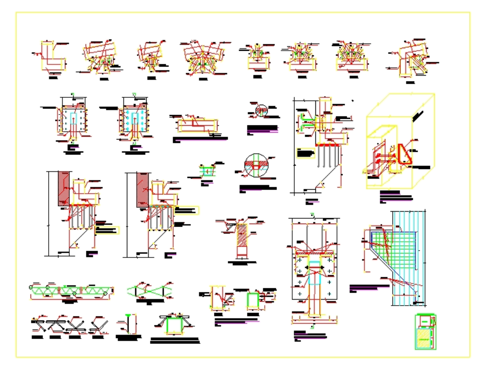 Structural details. in AutoCAD | CAD download (826.77 KB) | Bibliocad