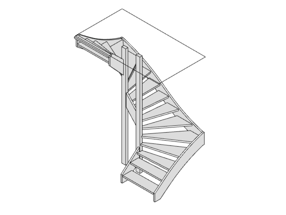 Two quarter winder stairs