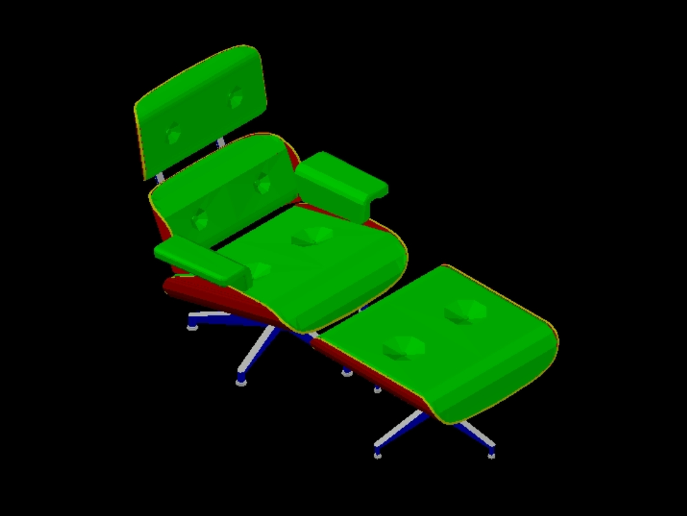 cadeira eames em 3d