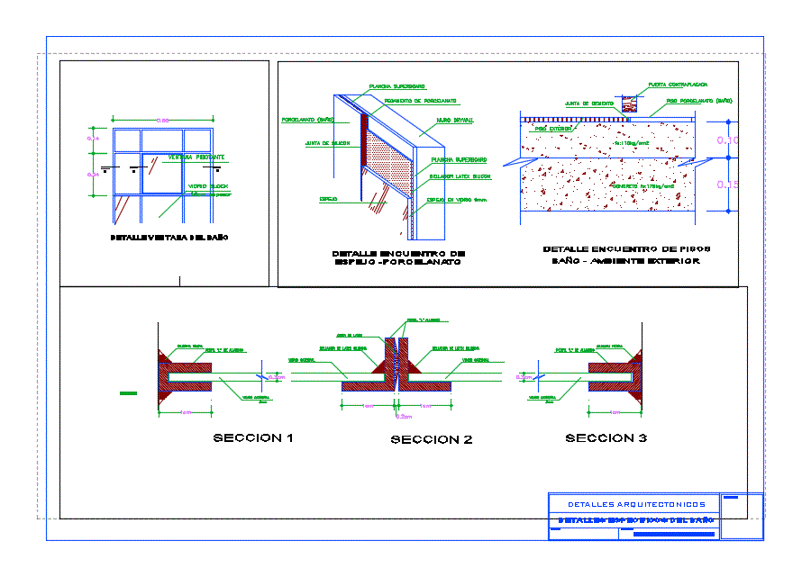 Konstruktionsdetails Treppentüren Badezimmer