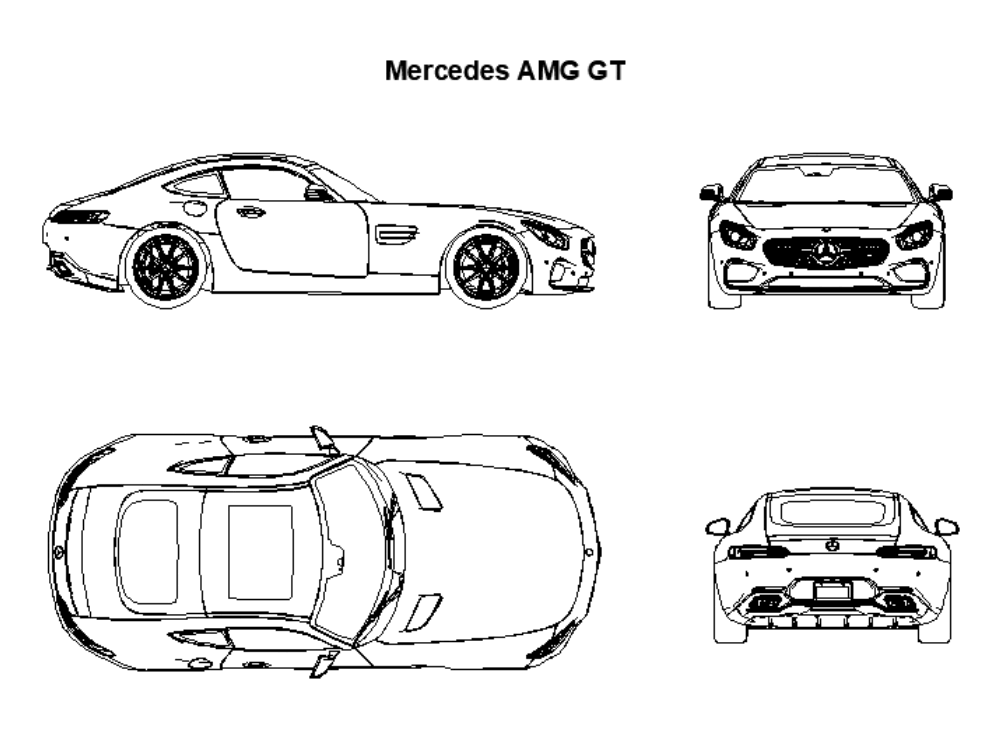 Mercedes Benz Amg Gt In Autocad Download Cad Free 1 52 Mb Bibliocad