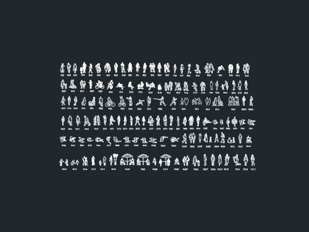 Silhouettes of people in situations