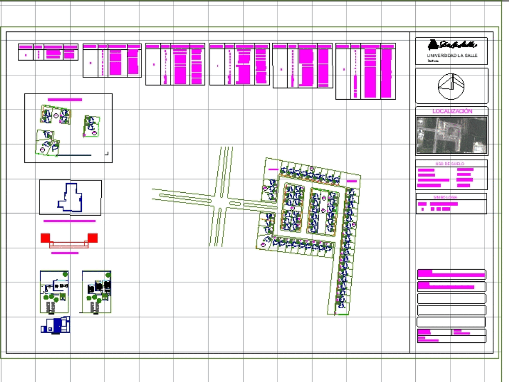 Plano de fraccionamiento en AutoCAD  Descargar CAD gratis (2.83 MB)  Bibliocad