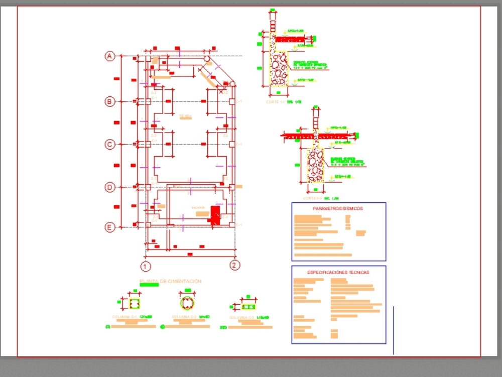 Fundamentplan In Autocad Cad Download 9394 Kb Bibliocad