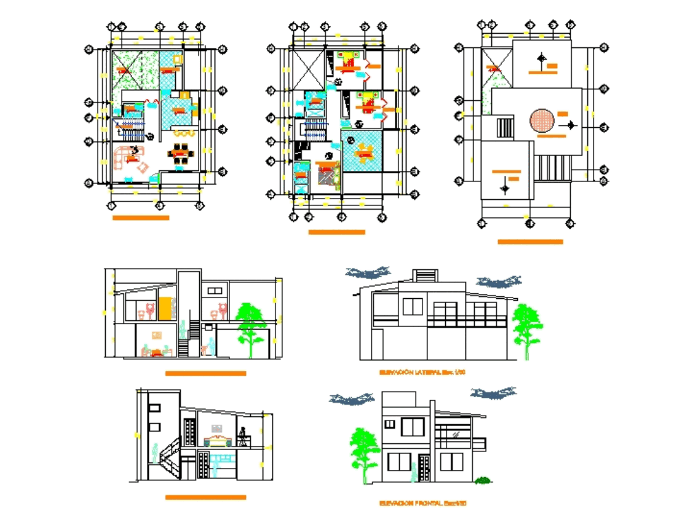 Small house in AutoCAD Download CAD free 830 36 KB 