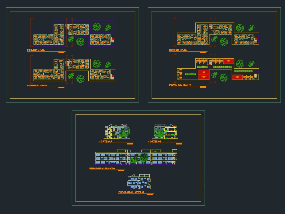 Edifício Residencial Em Autocad Baixar Cad Grátis 641 91 Kb Bibliocad