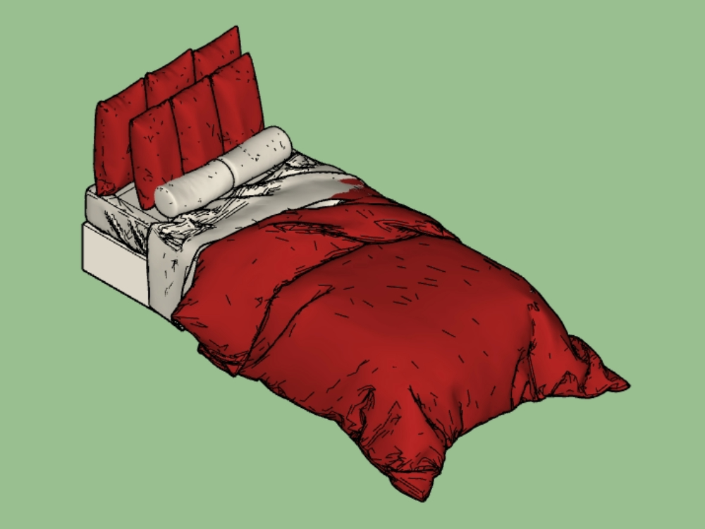 3d matrimonial bed