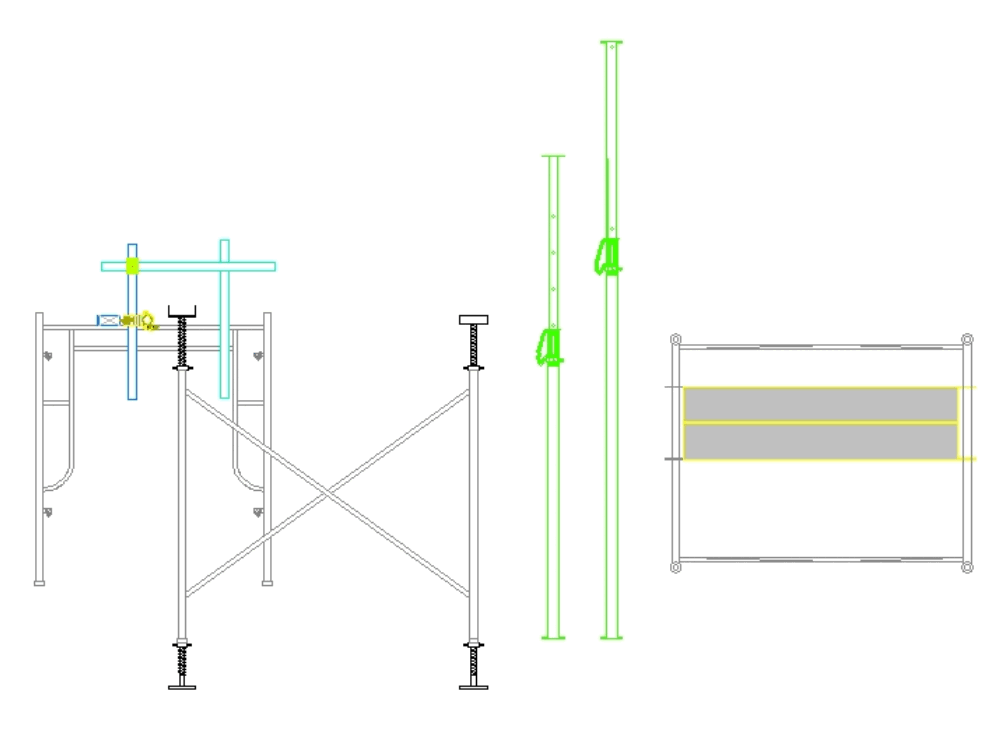 Scaffolding; bracing; swivel coupler; steel tube; steelbox; suporting