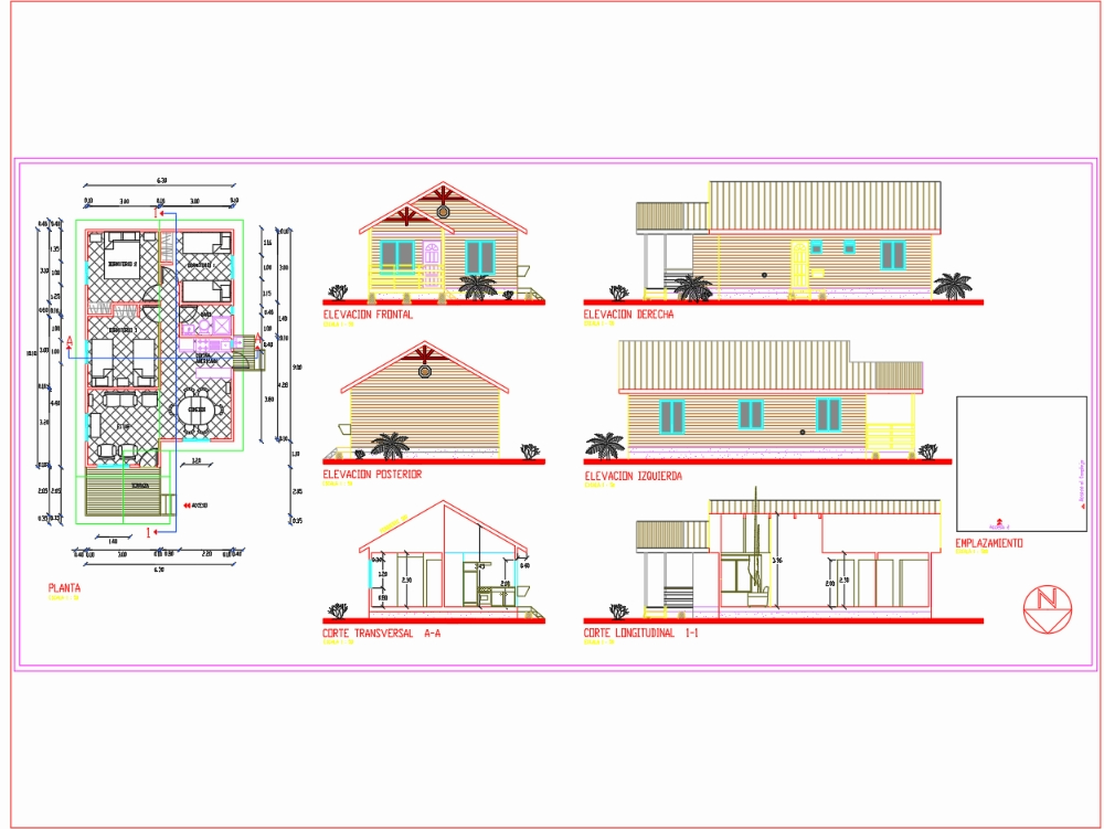 Casa de madera en AutoCAD | Descargar CAD gratis ( KB) | Bibliocad