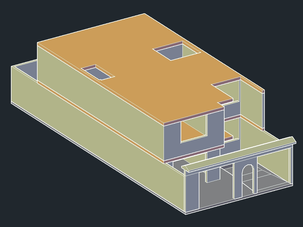 Casa de dos pisos 3D