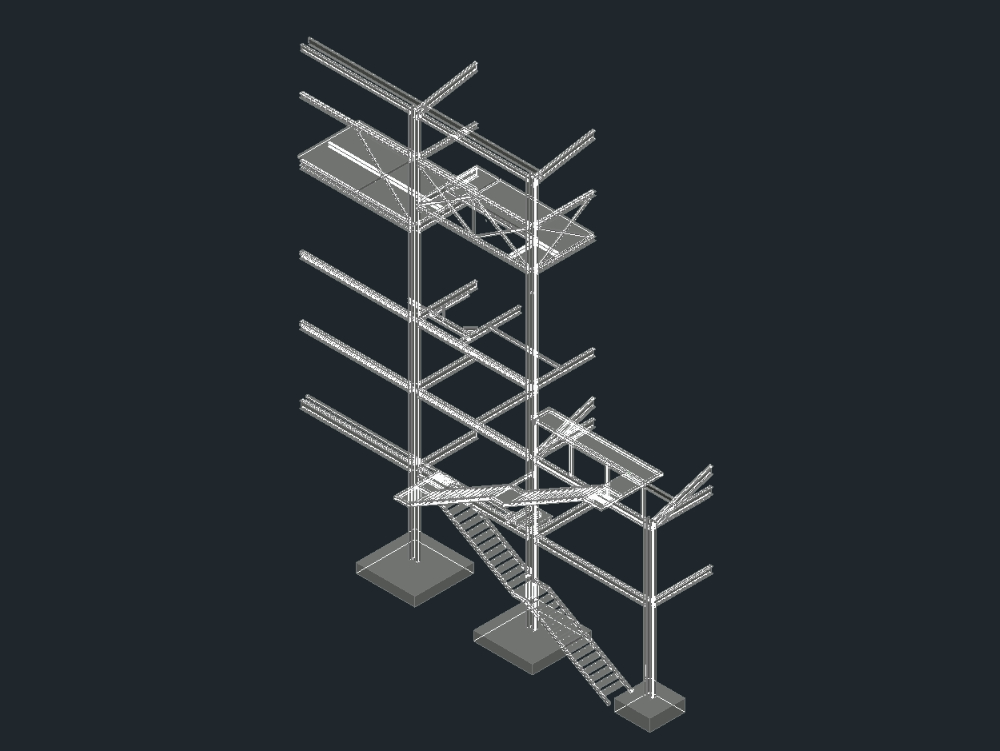 metallic staircase