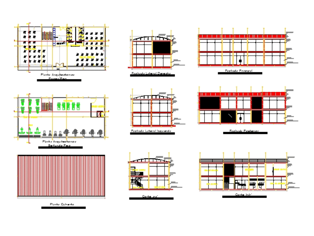 Gymnasium design in AutoCAD | Download CAD free (6.65 MB) | Bibliocad