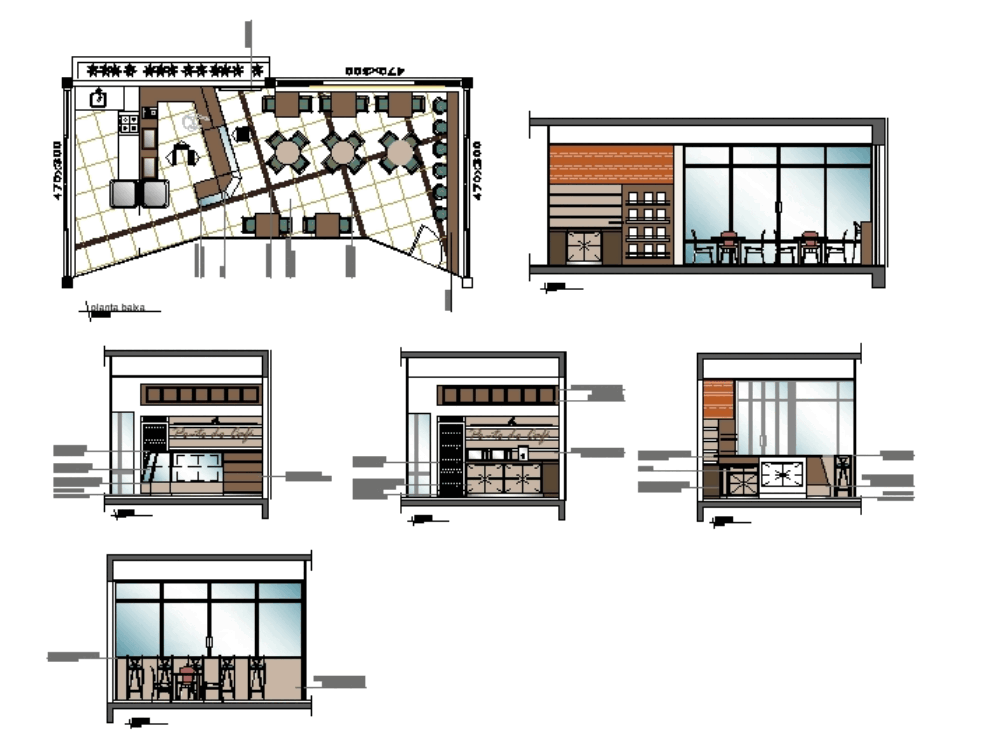 Cafeteria AutoCAD Descargar CAD gratis  250 86 KB  Bibliocad