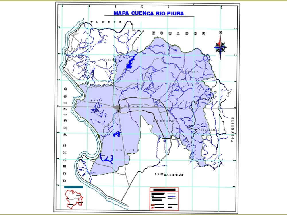 Mapa departamental de Piura  