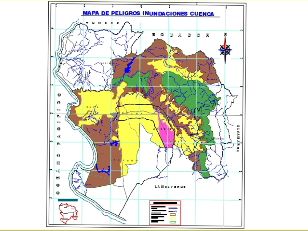 Mapa departamental de Piura 