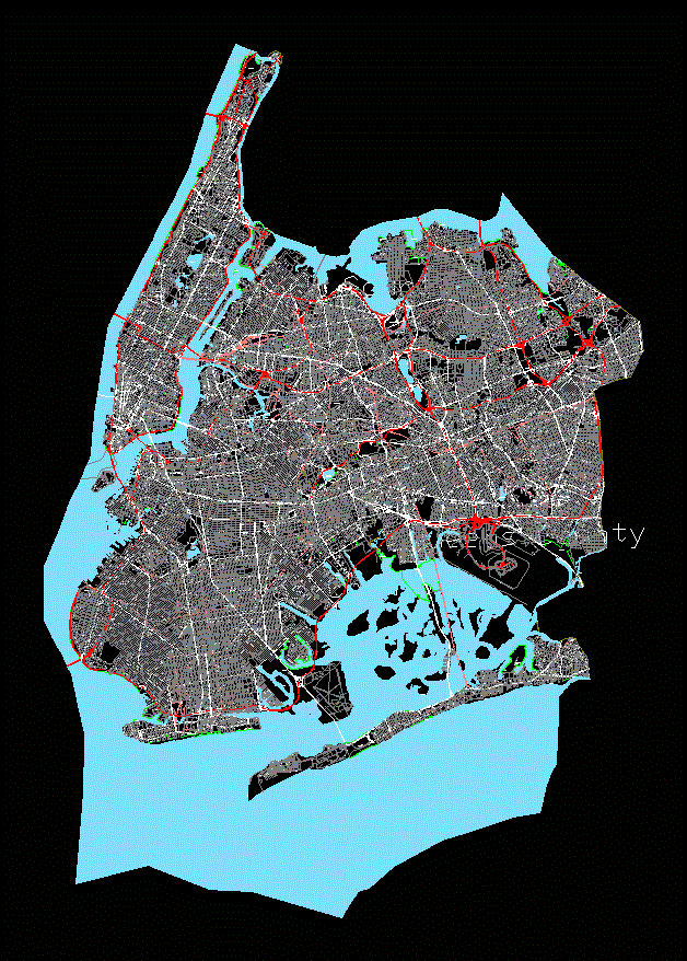 Karte von New York - USA uu