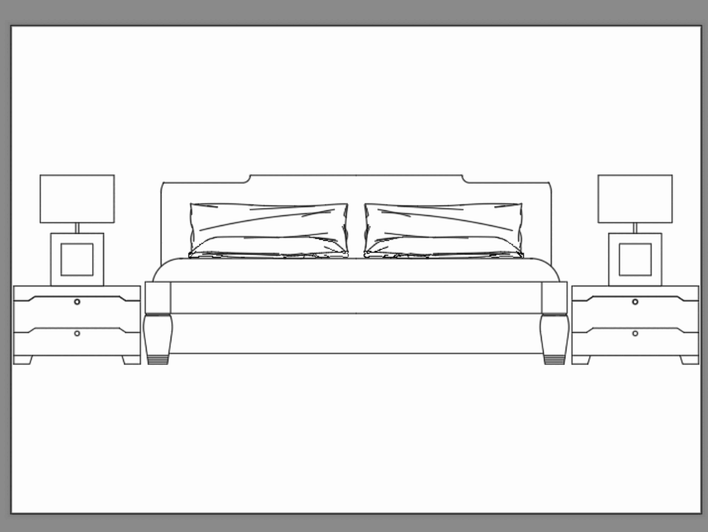 Muebles de dormitorio en AutoCAD | Descargar CAD gratis (63.81 KB