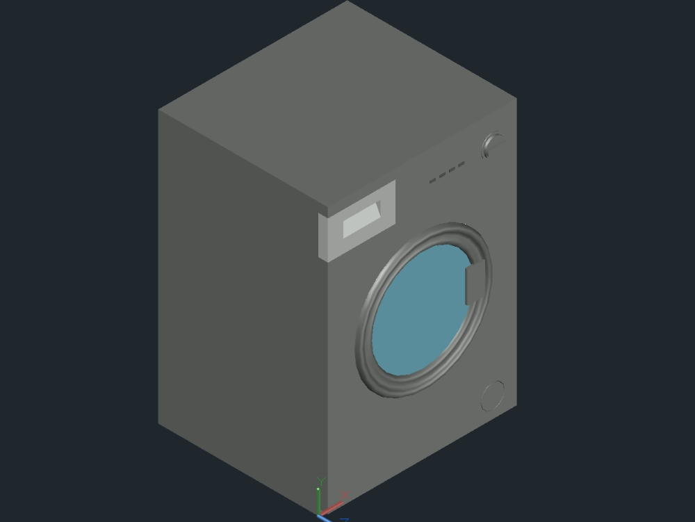 máquina de lavar roupa 3d